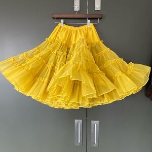 Yellow Ruffle Tulle Women’s Skirt , Tutu